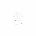 Sadzarka Vondom Agatha o nowoczesnym, kolorowym polietylonie zewnętrznym Viadurini