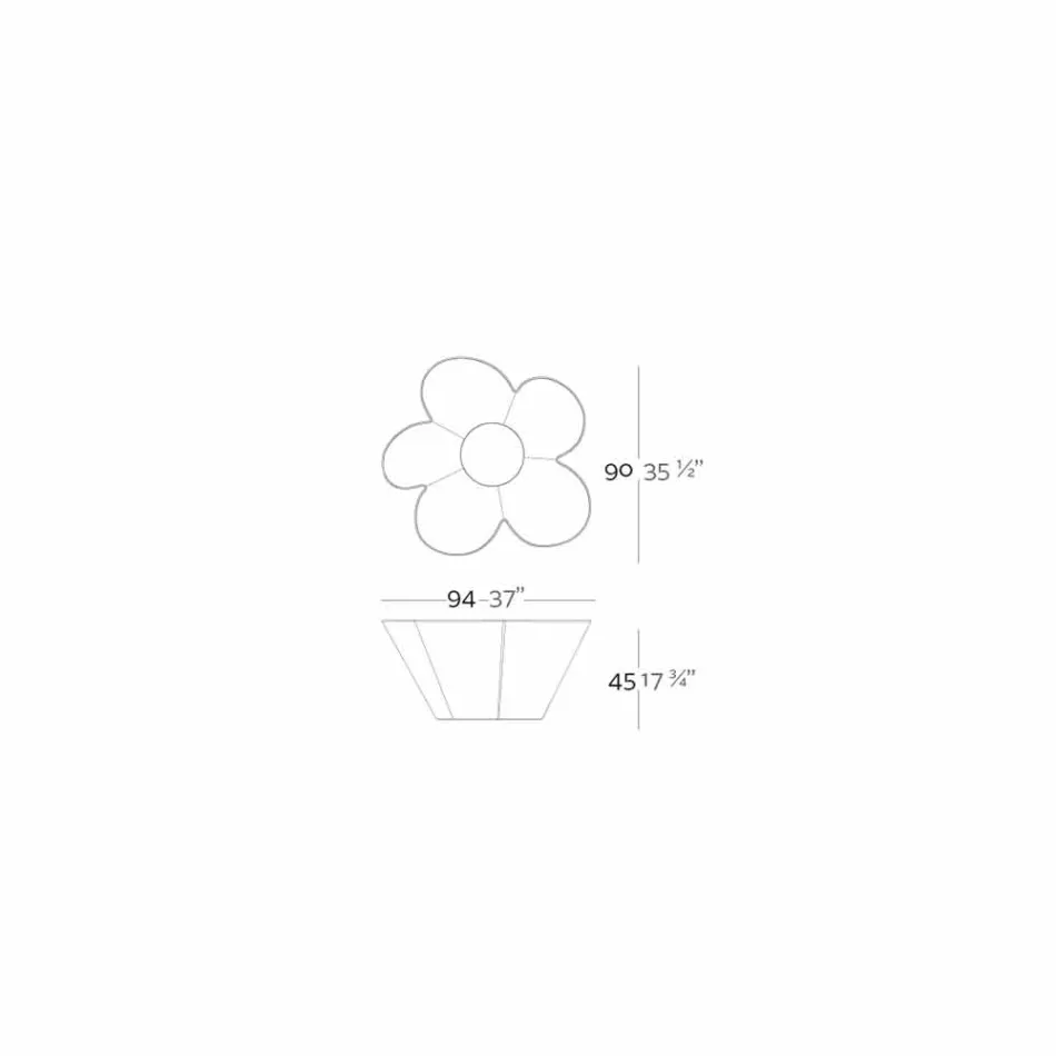 Sadzarka Vondom Agatha o nowoczesnym, kolorowym polietylonie zewnętrznym Viadurini