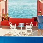 Nowoczesny, polipropylenowy fotel ogrodowy Vondom Delta Viadurini