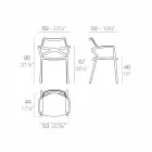 Nowoczesny, polipropylenowy fotel ogrodowy Vondom Delta Viadurini