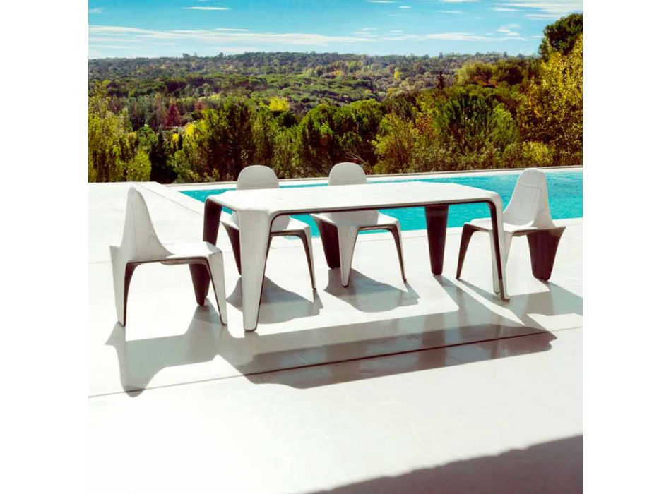 Stół ogrodowy Vondom F3 L190xP90cm z polietylenu o nowoczesnym designie Viadurini