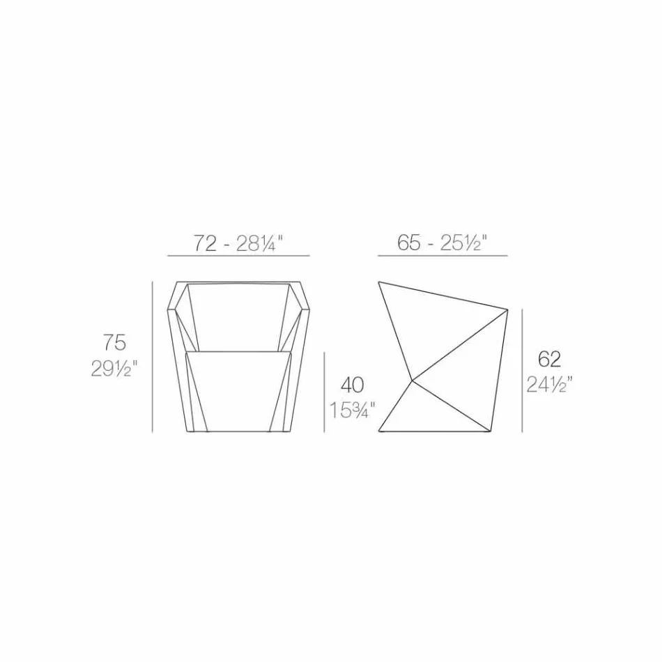 Biały, lakierowany fotel ogrodowy Vondom Faz o nowoczesnym designie Viadurini