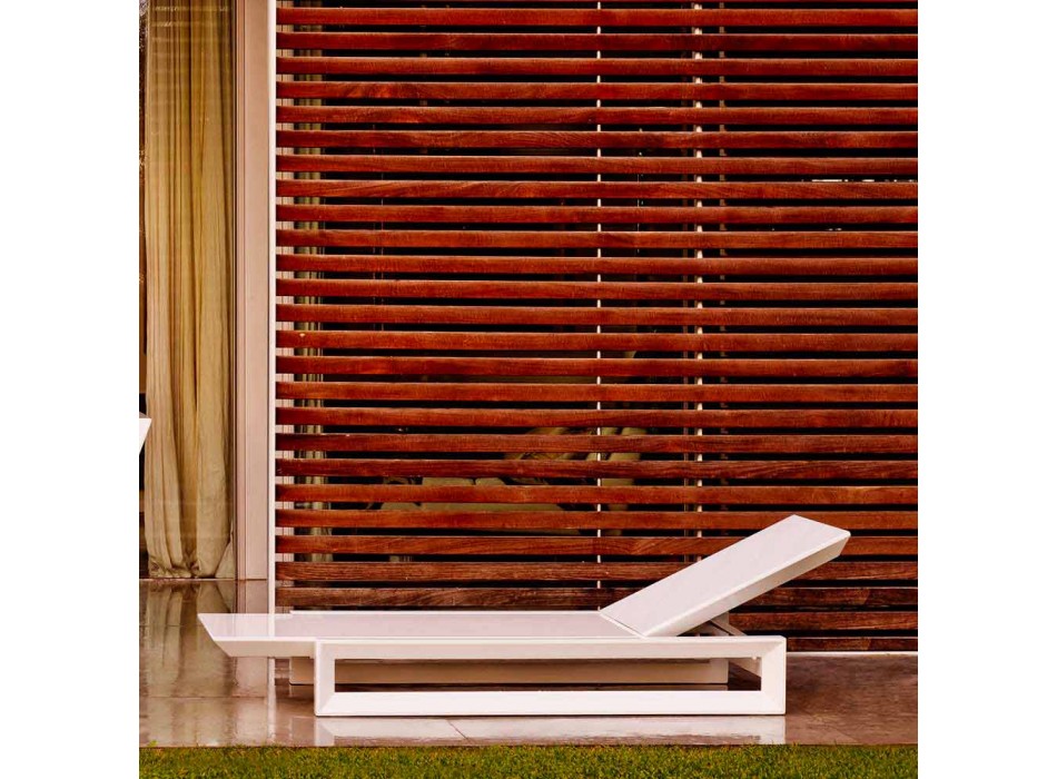Łóżko ogrodowe Vondom Frame z białego polietylenu Viadurini