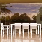 Krzesło zewnętrzne Vondom Frame z podłokietnikami o nowoczesnym designie Viadurini