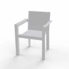 Krzesło zewnętrzne Vondom Frame z podłokietnikami o nowoczesnym designie Viadurini