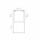 Kwadratowy stół ogrodowy Vondom Quartz o nowoczesnym designie Viadurini