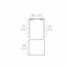 Kwadratowy stół ogrodowy Vondom Quartz o nowoczesnym designie Viadurini