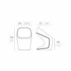 Krzesło ogrodowe Vondom Ufo w nowoczesnym białym wzornictwie Viadurini