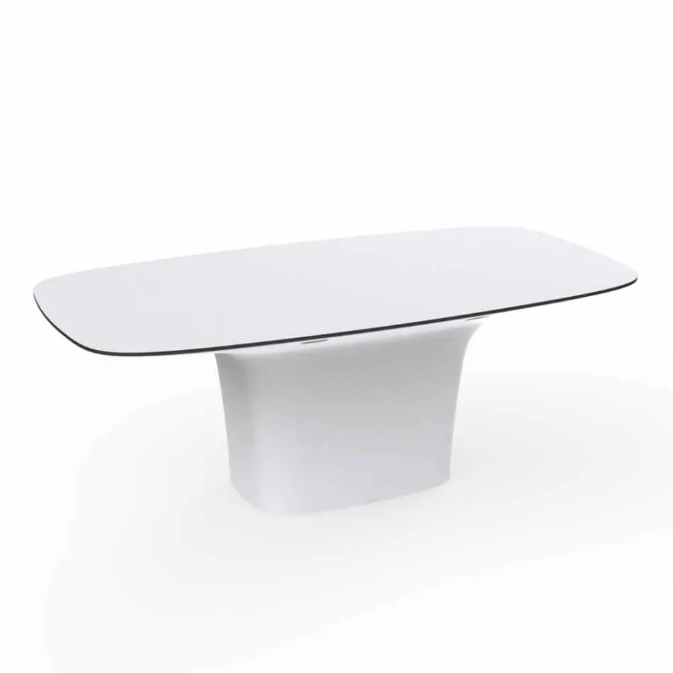 Stół zewnętrzny Vondom Ufo biały design L200xP100 cm Viadurini