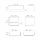 Salon zewnętrzny Vondom Ulm o nowoczesnym białym wzornictwie Viadurini