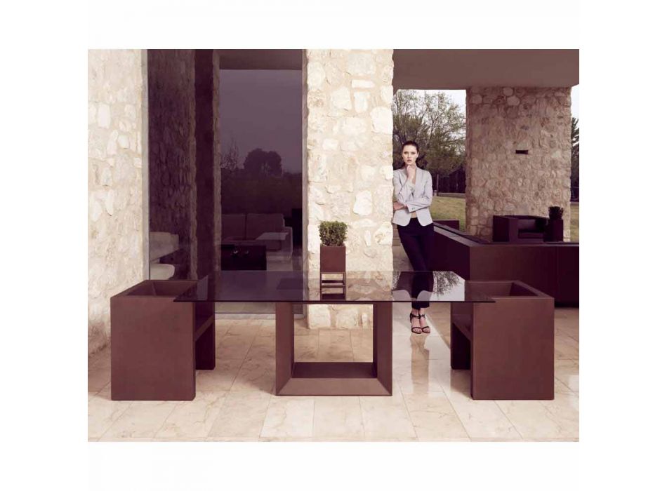 Fotel ogrodowy z brązu Vondom Vela o nowoczesnym designie Viadurini