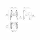 Kolorowe krzesło ogrodowe Vondom Voxel o nowoczesnym designie Viadurini