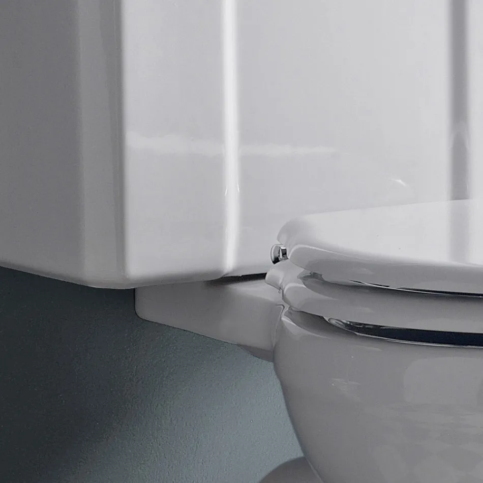 Water Monobloc Classic w białej ceramice z pudełkiem Made in Italy - Marwa Viadurini