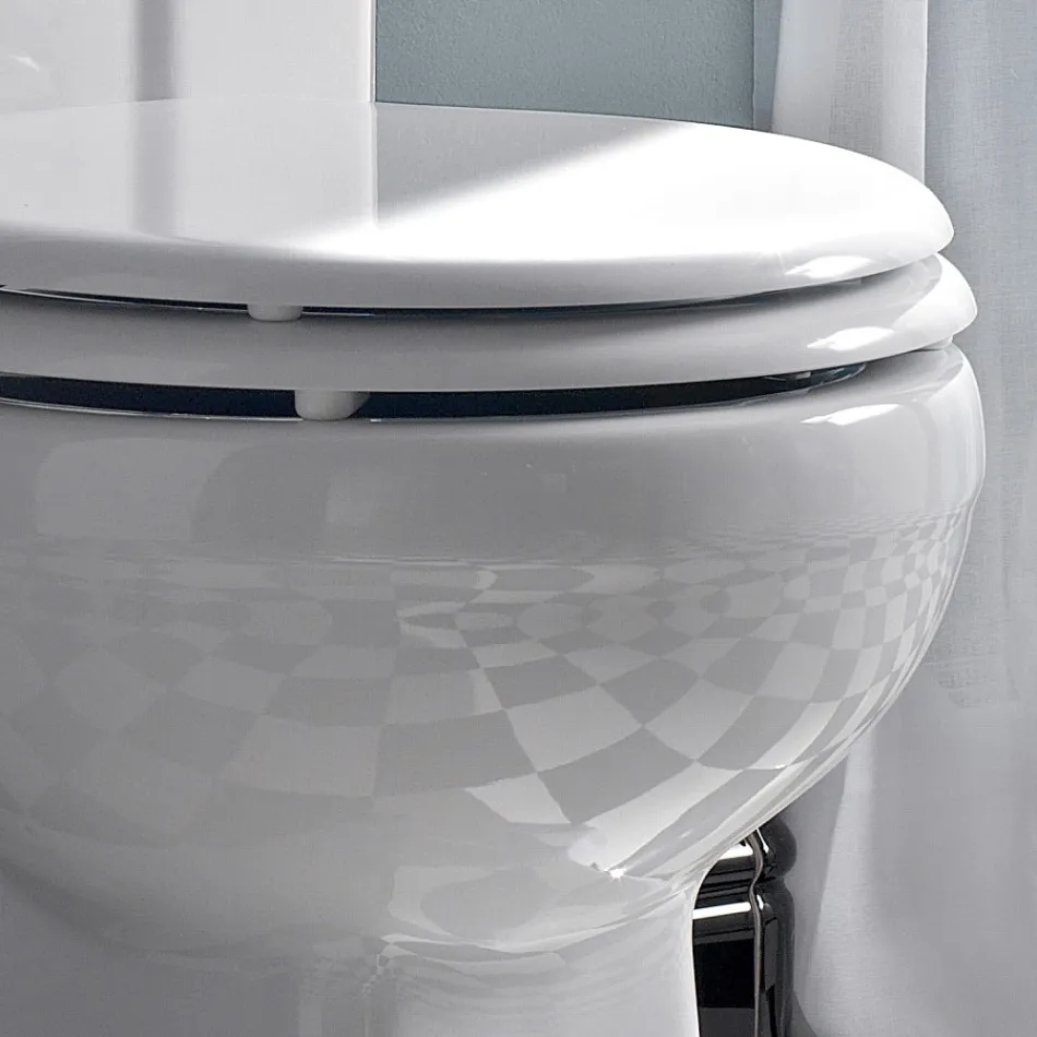Water Monobloc Classic w białej ceramice z pudełkiem Made in Italy - Marwa Viadurini