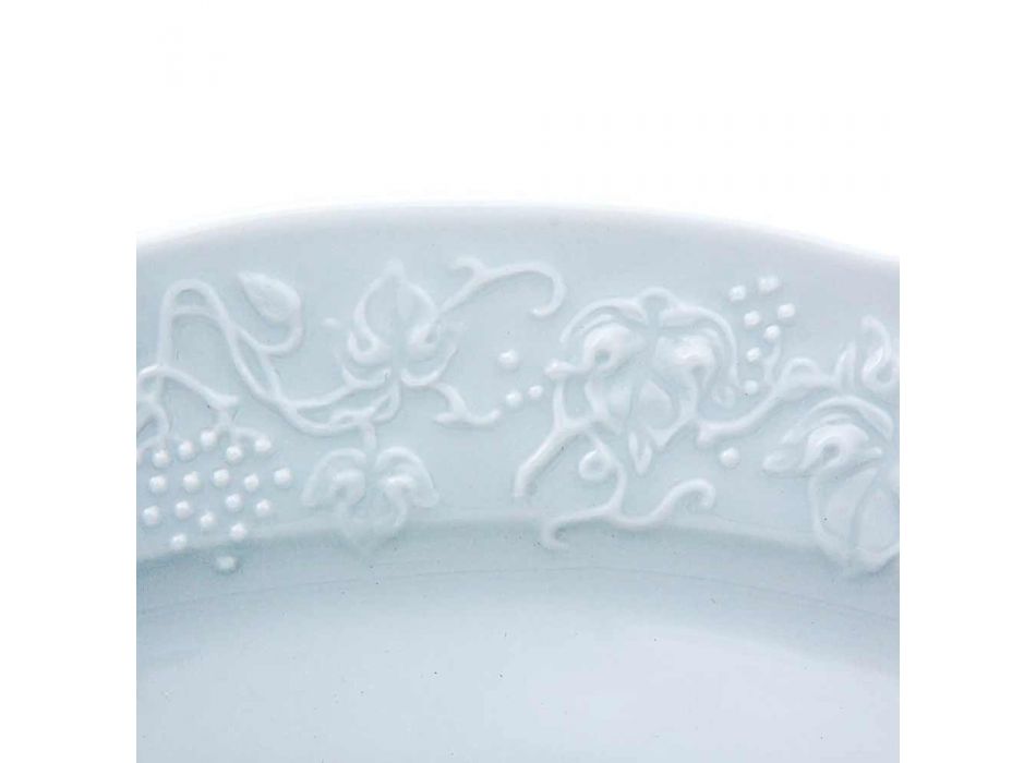 Duży tureen i taca z białej porcelany - Gimignano Viadurini